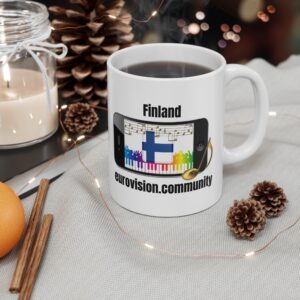 Finland Coffee Cup for Music Lovers, Unique Gift for Eurovision Fans, Personalized Beverage Holder