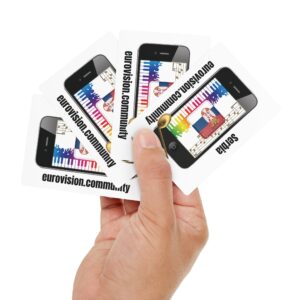 Serbia Poker Card Set, Casino Night Gift, Game Night Essential, Unique Playing Cards, Poker Game Supplies