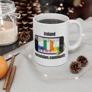 Ireland Coffee Cup for Music Lovers, Unique Gift for Eurovision Fans, Personalized Beverage Holder