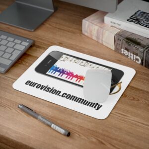A eurovision.community Desk Mouse Pad, Gift for Musicians, Home Office Decor, Music Lover Accessory, Eurovison Community Paddle